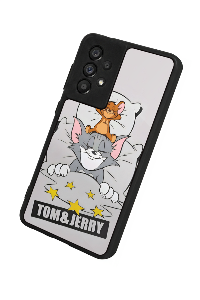 Samsung Galaxy A73 Uyumlu Tom And Jerry Tasarımlı Glossy Premium Kılıf