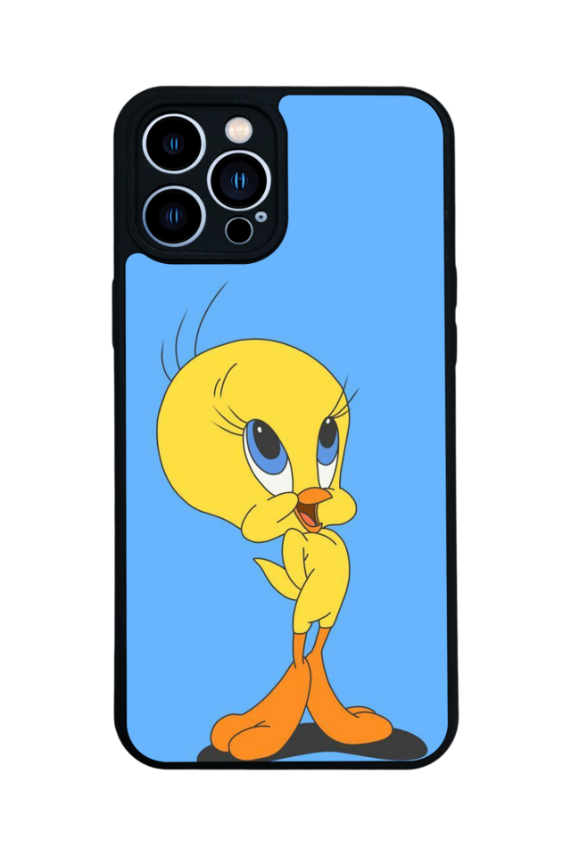 iPhone 13 Pro Max Uyumlu Tweety Tasarımlı Glossy Premium Kılıf