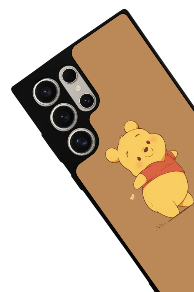 Samsung Galaxy S22 Ultra Uyumlu Winnie Tasarımlı Glossy Premium Kılıf