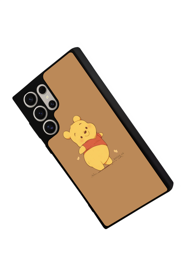 Samsung Galaxy S22 Ultra Uyumlu Winnie Tasarımlı Glossy Premium Kılıf
