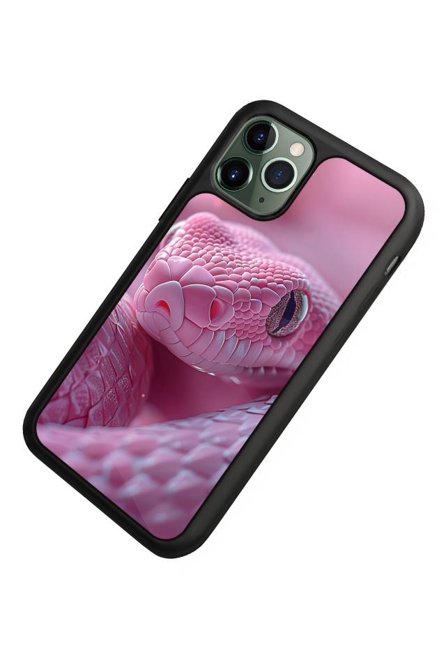iPhone 11 Pro Max Uyumlu Yılan Tasarımlı Glossy Premium Kılıf