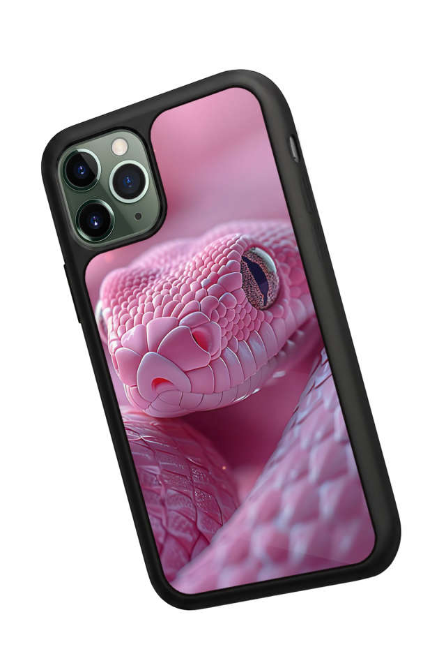 iPhone 11 Pro Max Uyumlu Yılan Tasarımlı Glossy Premium Kılıf