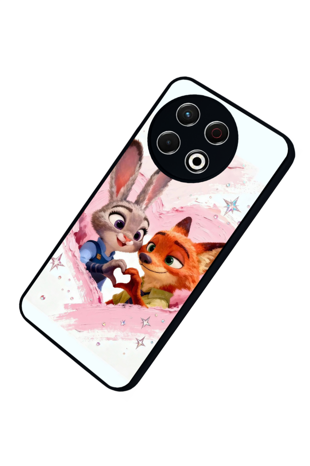 Tecno Spark 30 Pro Uyumlu Zootropolis Tasarımlı Glossy Premium Kılıf
