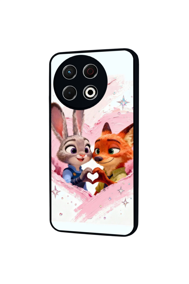 Tecno Spark 30 Pro Uyumlu Zootropolis Tasarımlı Glossy Premium Kılıf