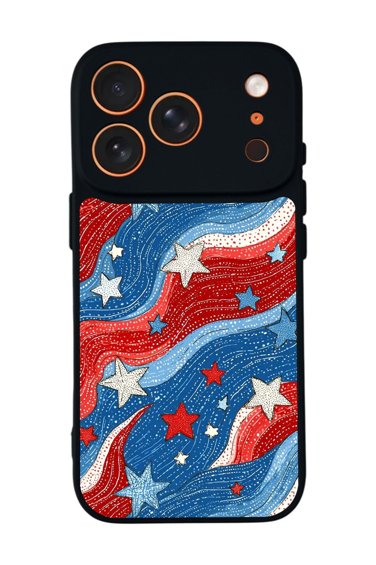 iPhone 17 Pro Uyumlu Retro Yildizlar Tasarımlı Glossy Premium Kılıf