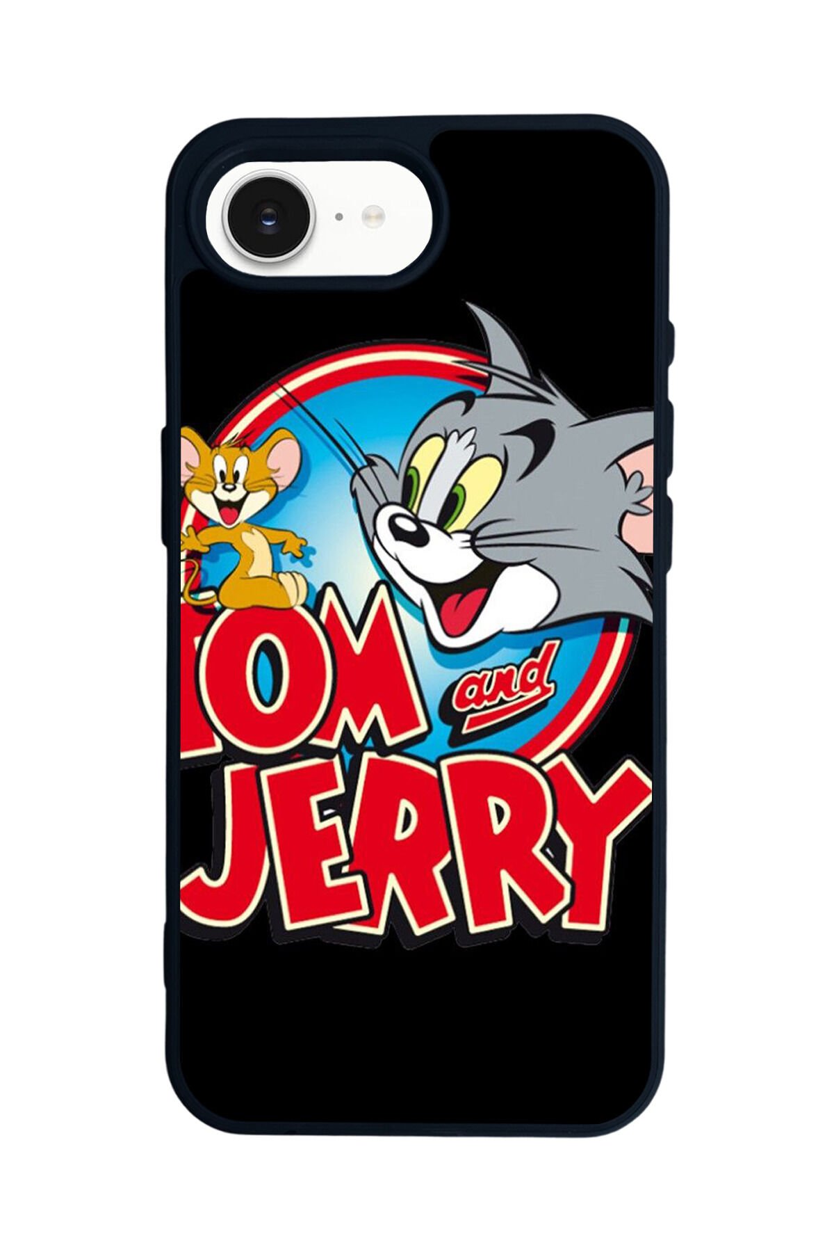 iPhone 16E Uyumlu Tom And Jerry Tasarımlı Glossy Premium Kılıf