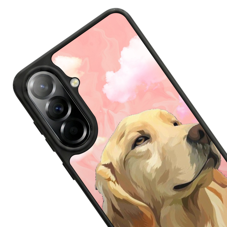 Samsung Galaxy A57 Uyumlu Golden Kopek Tasarımlı Glossy Premium Kılıf