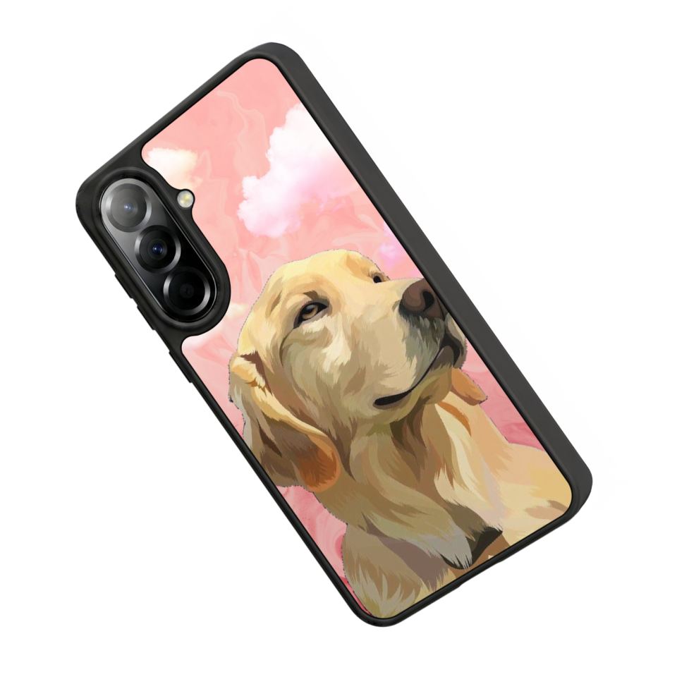 Samsung Galaxy A57 Uyumlu Golden Kopek Tasarımlı Glossy Premium Kılıf