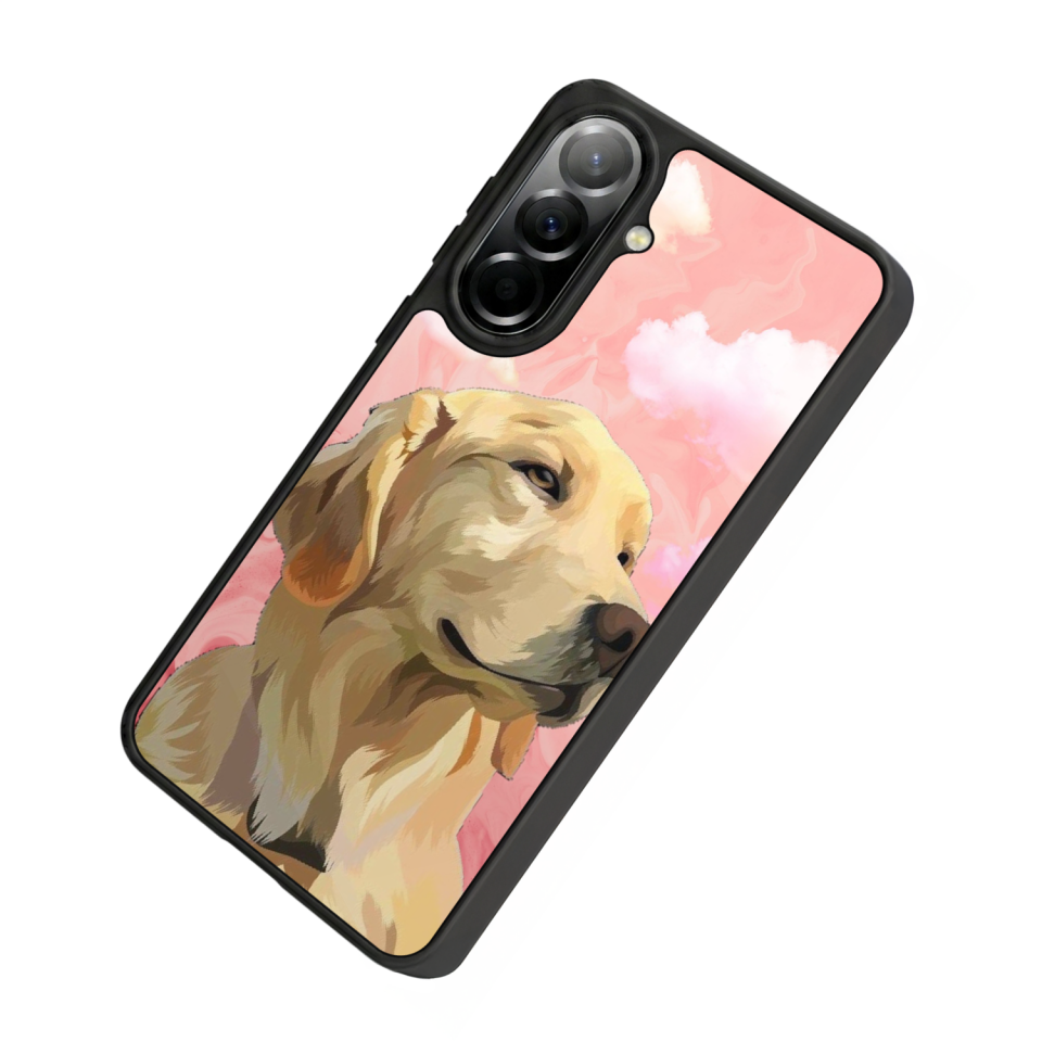 Samsung Galaxy A57 Uyumlu Golden Kopek Tasarımlı Glossy Premium Kılıf