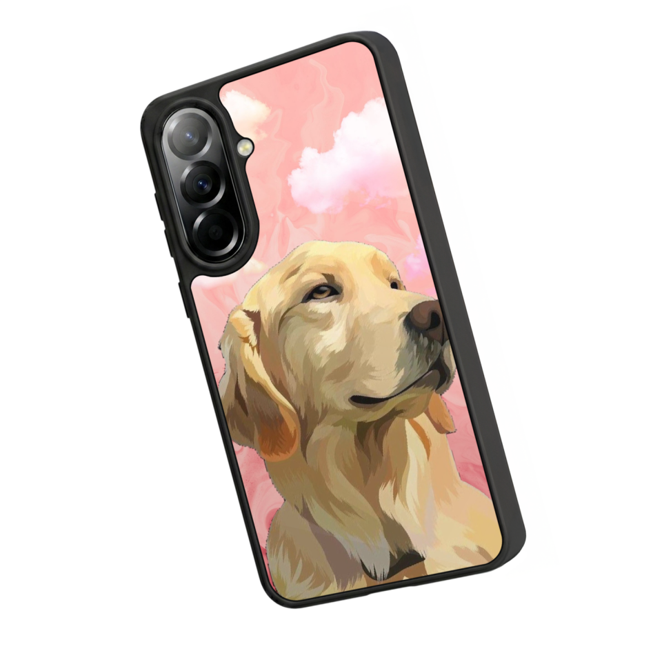 Samsung Galaxy A57 Uyumlu Golden Kopek Tasarımlı Glossy Premium Kılıf