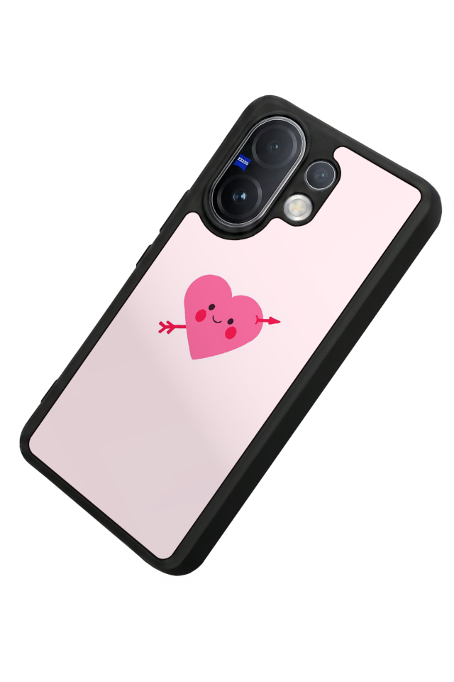 Vivo V60 Uyumlu Kalp Love Tasarımlı Glossy Premium Kılıf
