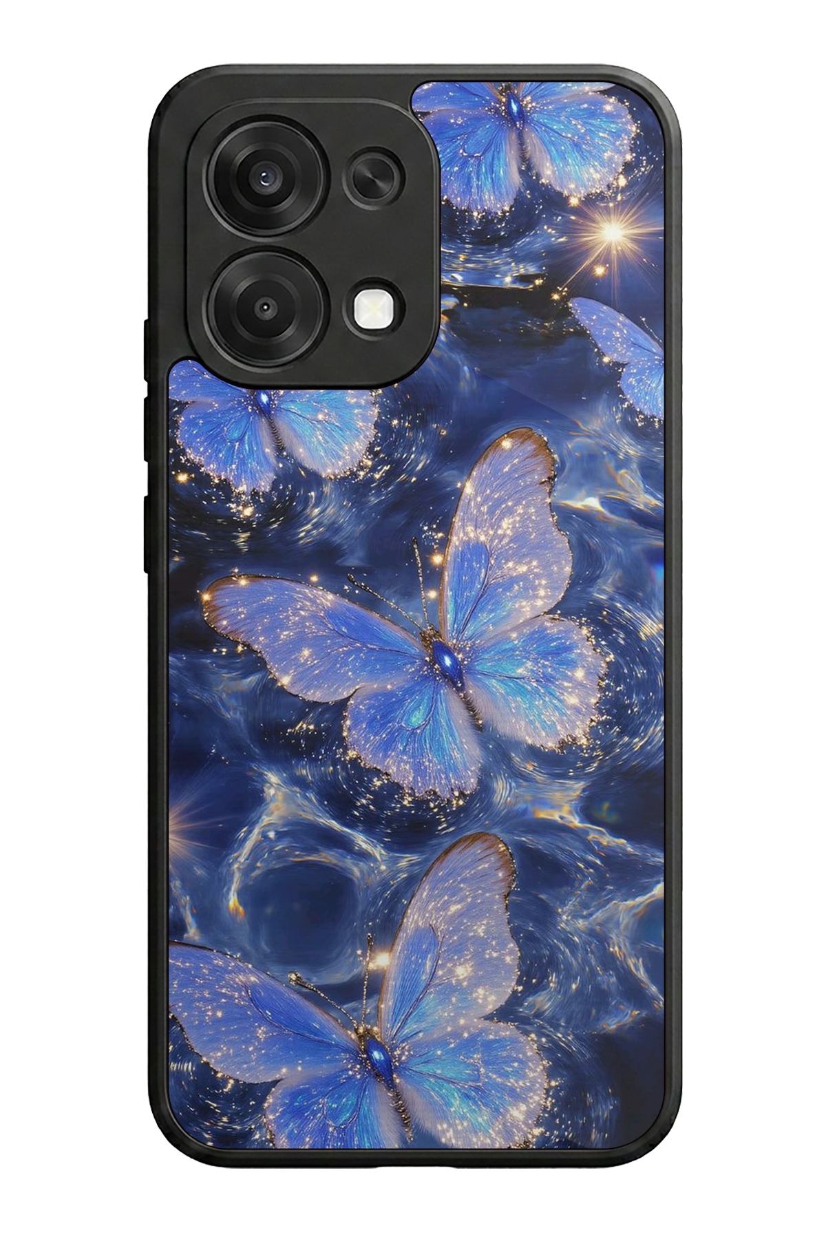Oppo A6 Pro Uyumlu Kelebek Tasarımlı Glossy Premium Kılıf