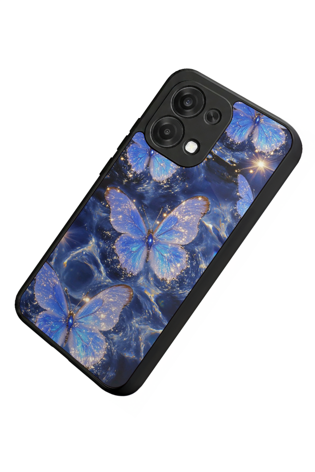 Oppo A6 Pro Uyumlu Kelebek Tasarımlı Glossy Premium Kılıf