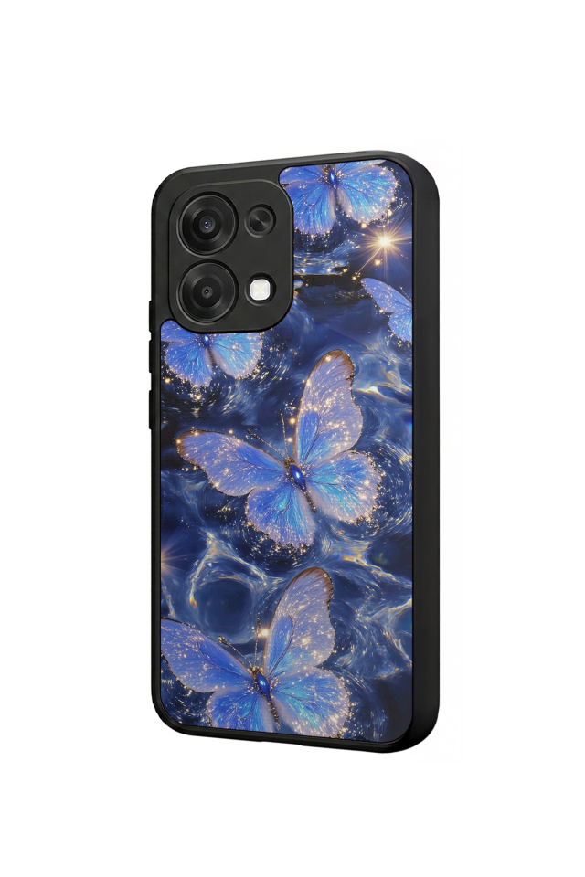 Oppo A6 Pro Uyumlu Kelebek Tasarımlı Glossy Premium Kılıf