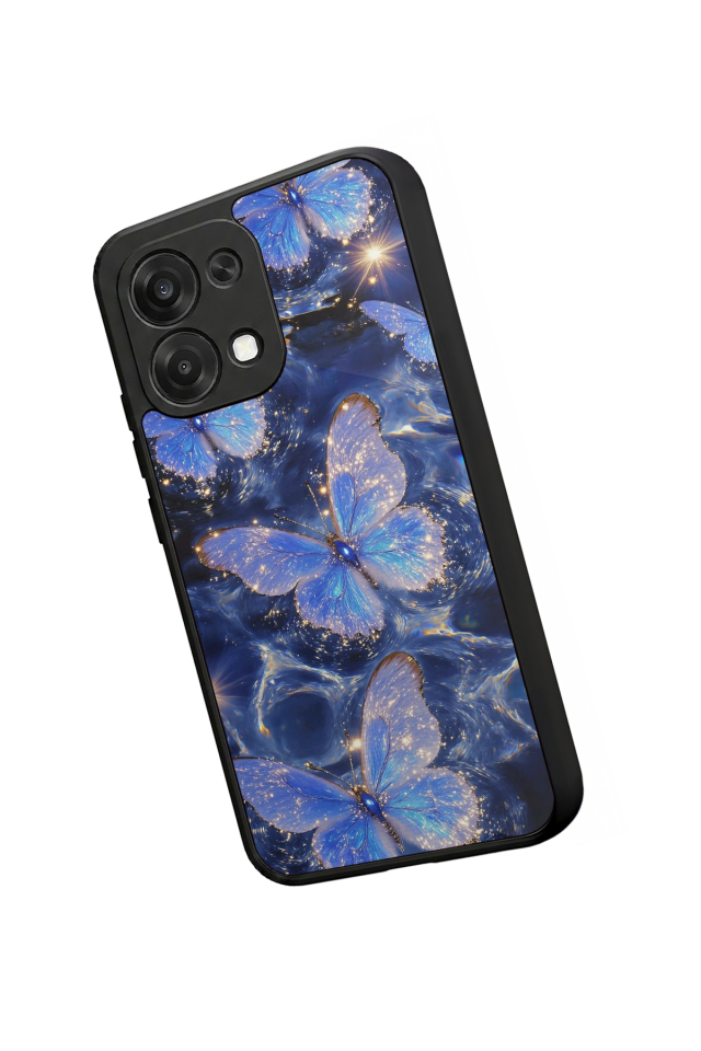Oppo A6 Pro Uyumlu Kelebek Tasarımlı Glossy Premium Kılıf