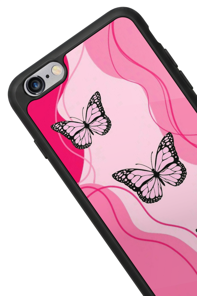 iPhone 6 Plus Uyumlu Kelebek Tasarımlı Glossy Premium Kılıf