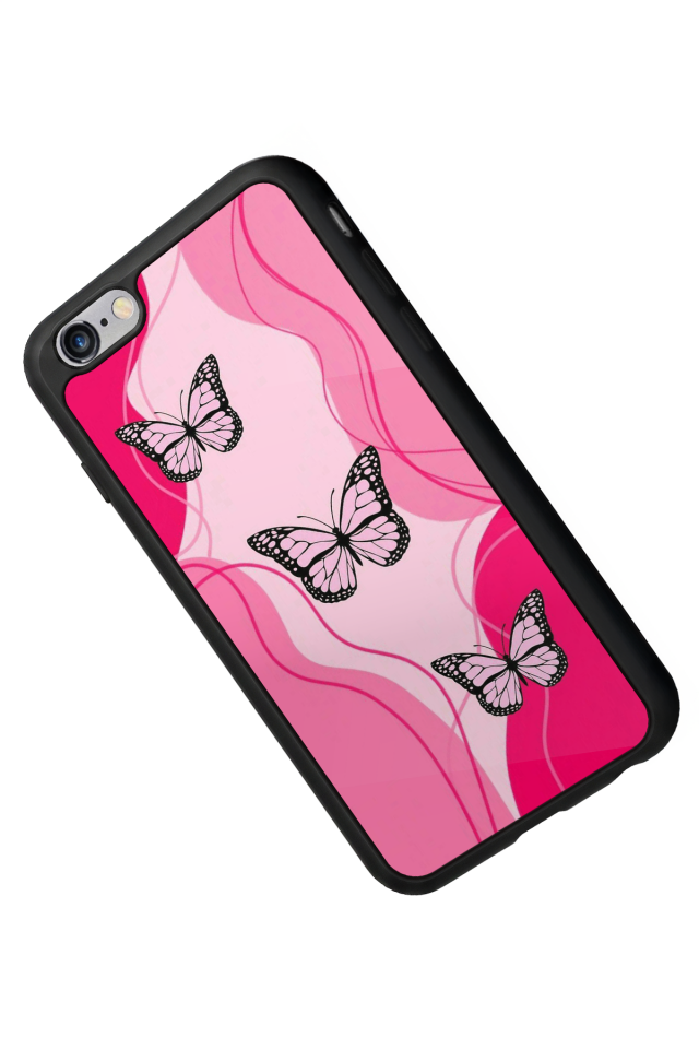 iPhone 6 Plus Uyumlu Kelebek Tasarımlı Glossy Premium Kılıf
