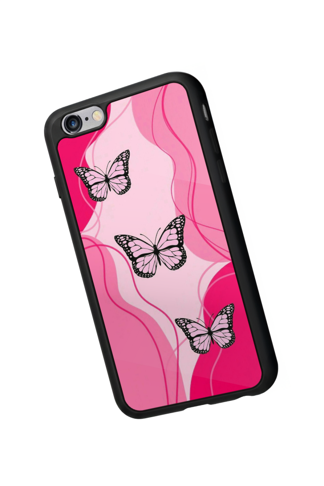 iPhone 6 Plus Uyumlu Kelebek Tasarımlı Glossy Premium Kılıf