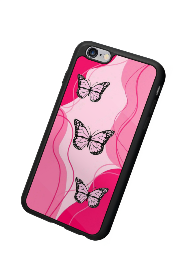 iPhone 6 Plus Uyumlu Kelebek Tasarımlı Glossy Premium Kılıf