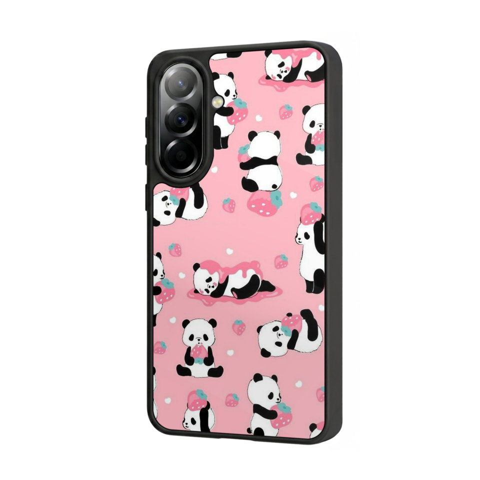 Samsung Galaxy A37 Uyumlu Panda Tasarımlı Glossy Premium Kılıf