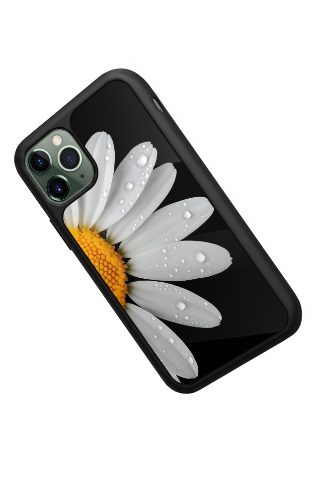 iPhone 11 Pro Uyumlu Papatya Tasarımlı Glossy Premium Kılıf