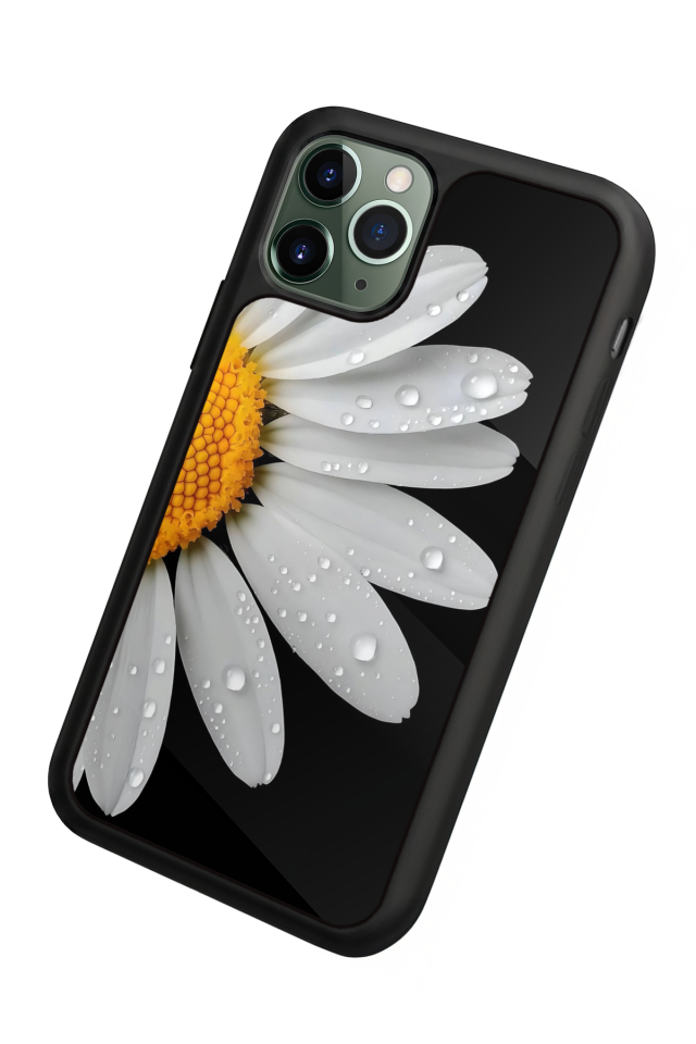 iPhone 11 Pro Uyumlu Papatya Tasarımlı Glossy Premium Kılıf