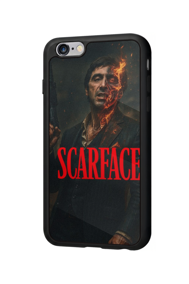 iPhone 6s Plus Uyumlu Scarface Tasarımlı Glossy Premium Kılıf