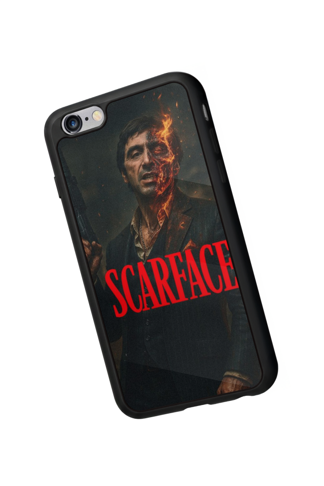 iPhone 6s Plus Uyumlu Scarface Tasarımlı Glossy Premium Kılıf