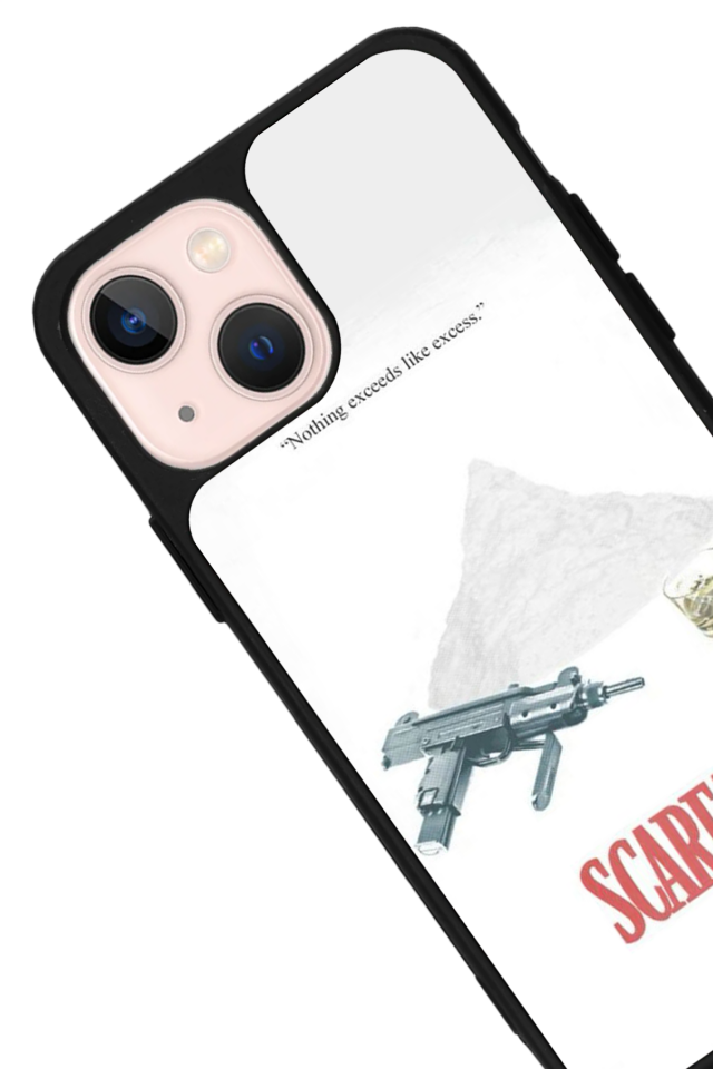 iPhone 15 Plus Uyumlu Scarface Tasarımlı Glossy Premium Kılıf