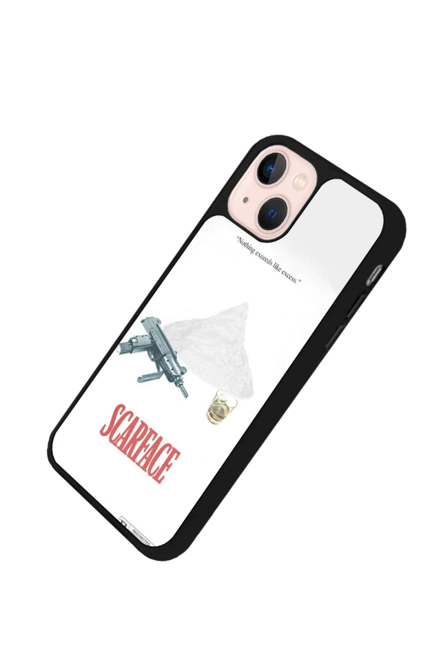 iPhone 15 Plus Uyumlu Scarface Tasarımlı Glossy Premium Kılıf