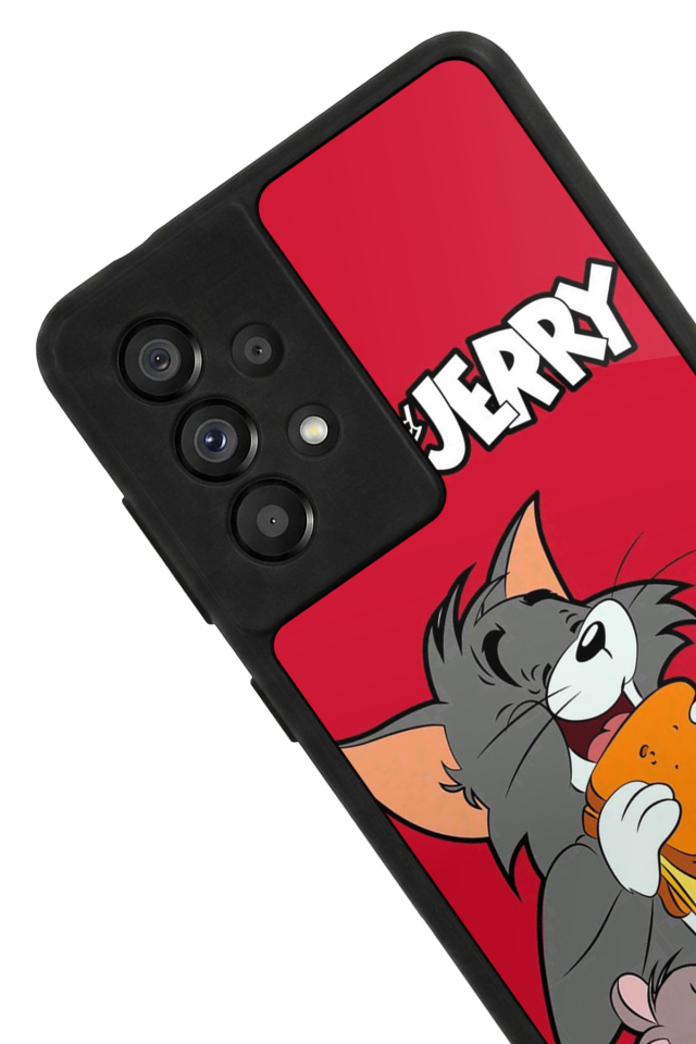 Samsung Galaxy A73 Uyumlu Tom And Jerry Tasarımlı Glossy Premium Kılıf