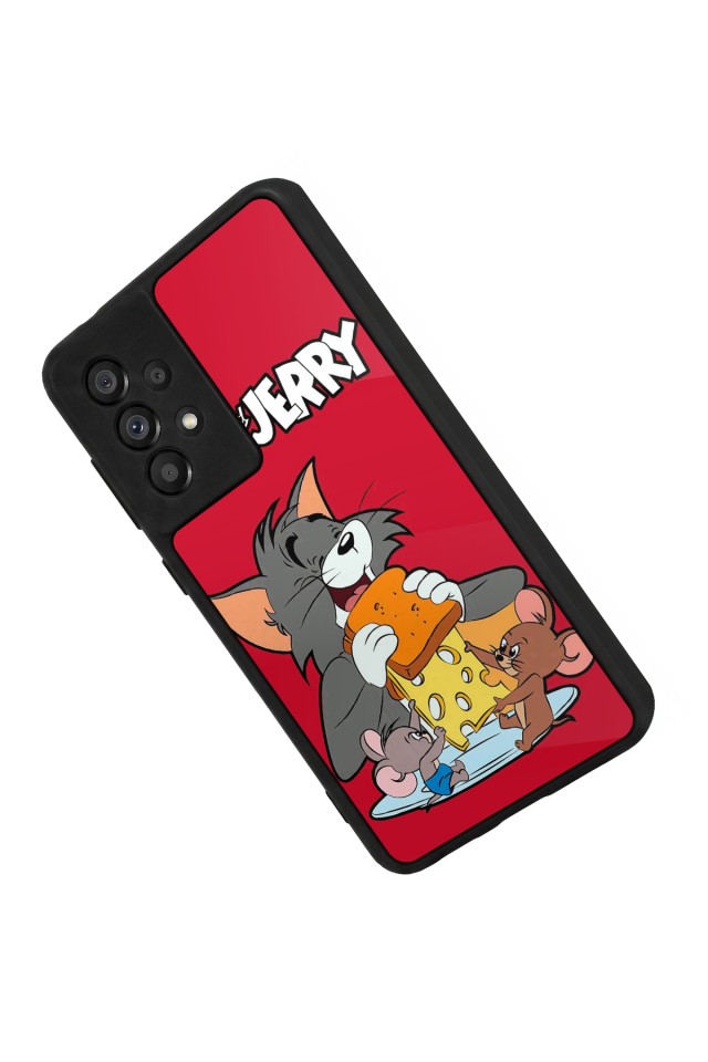 Samsung Galaxy A73 Uyumlu Tom And Jerry Tasarımlı Glossy Premium Kılıf