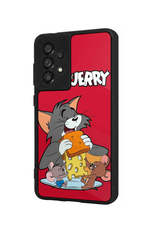 Samsung Galaxy A73 Uyumlu Tom And Jerry Tasarımlı Glossy Premium Kılıf