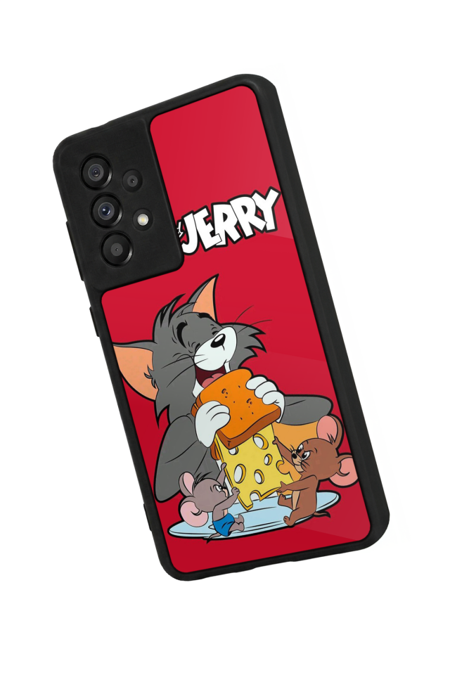 Samsung Galaxy A73 Uyumlu Tom And Jerry Tasarımlı Glossy Premium Kılıf