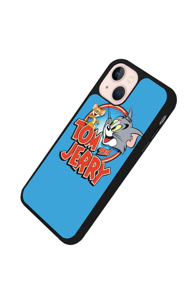 iPhone 14 Plus Uyumlu Tom And Jerry Tasarımlı Glossy Premium Kılıf
