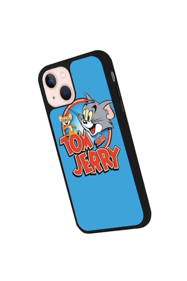 iPhone 14 Plus Uyumlu Tom And Jerry Tasarımlı Glossy Premium Kılıf