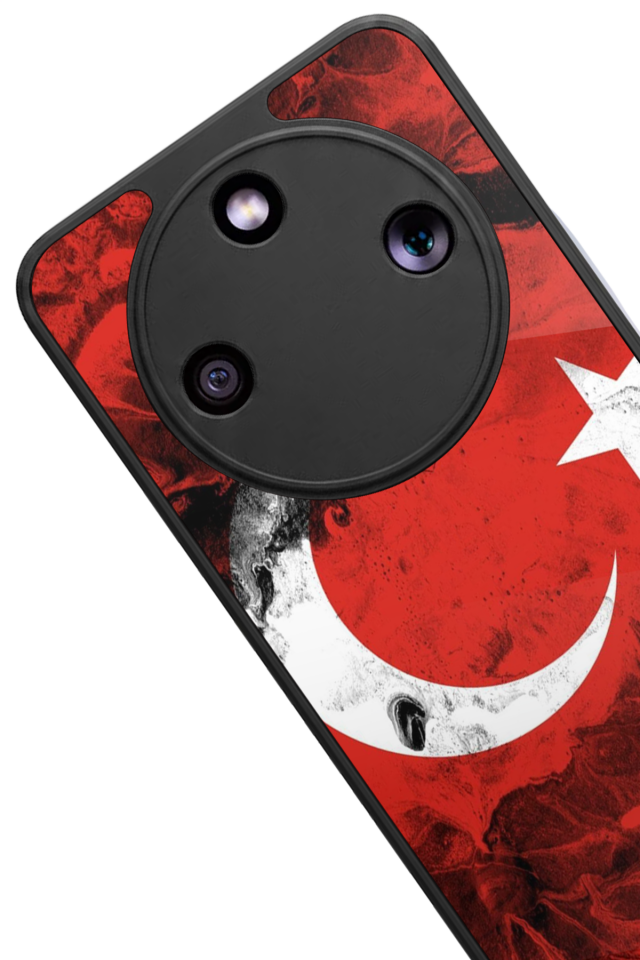 Honor Magic 8 Lite Uyumlu Türk Bayragi Tasarımlı Glossy Premium Kılıf
