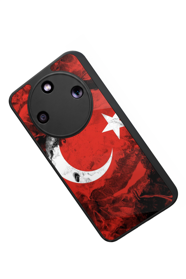 Honor Magic 8 Lite Uyumlu Türk Bayragi Tasarımlı Glossy Premium Kılıf