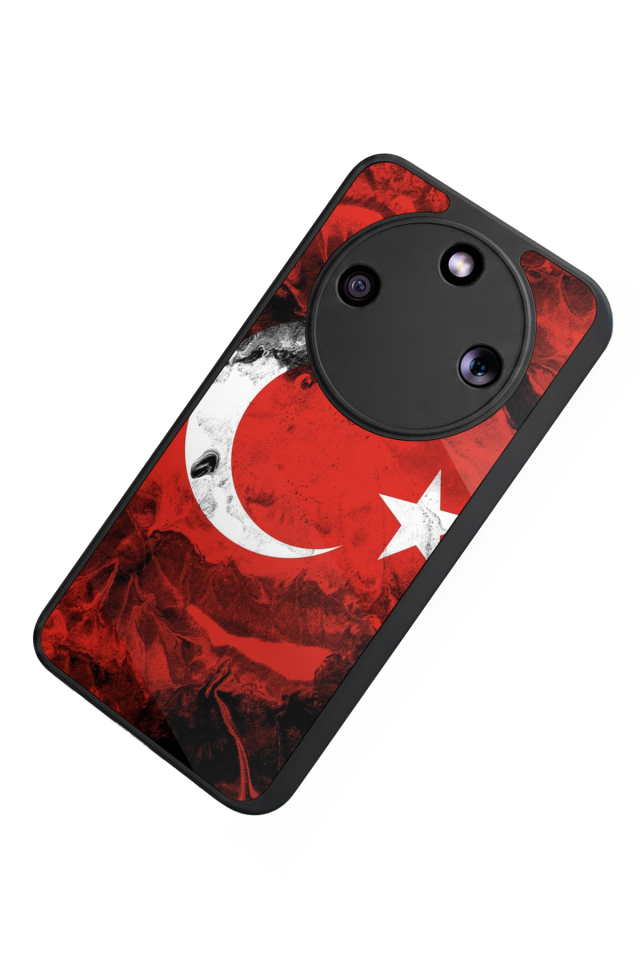 Honor Magic 8 Lite Uyumlu Türk Bayragi Tasarımlı Glossy Premium Kılıf
