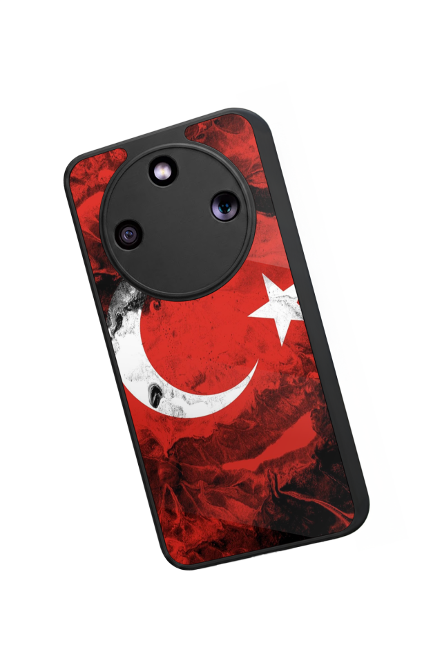 Honor Magic 8 Lite Uyumlu Türk Bayragi Tasarımlı Glossy Premium Kılıf