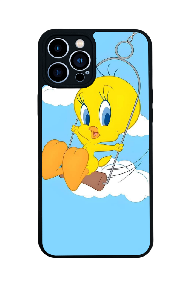 iPhone 13 Pro Max Uyumlu Tweety Tasarımlı Glossy Premium Kılıf