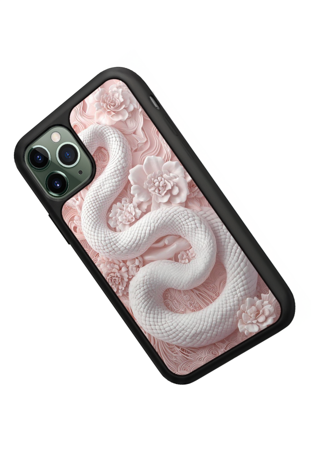 iPhone 11 Pro Max Uyumlu Yılan Tasarımlı Glossy Premium Kılıf
