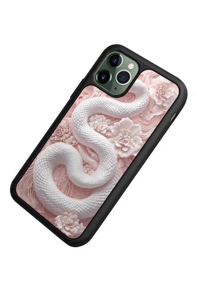 iPhone 11 Pro Max Uyumlu Yılan Tasarımlı Glossy Premium Kılıf