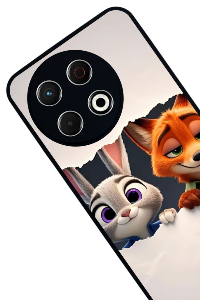 Tecno Spark 30 Pro Uyumlu Zootropolis Tasarımlı Glossy Premium Kılıf