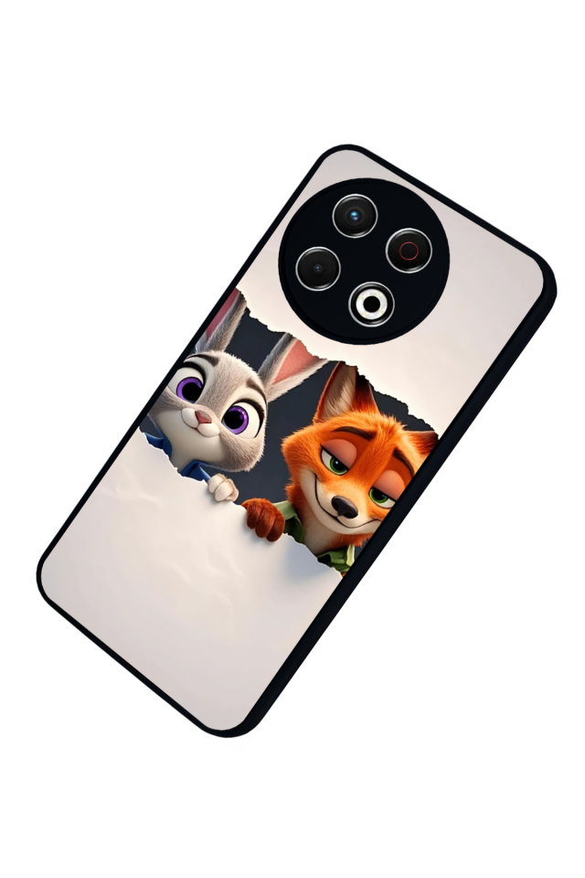 Tecno Spark 30 Pro Uyumlu Zootropolis Tasarımlı Glossy Premium Kılıf