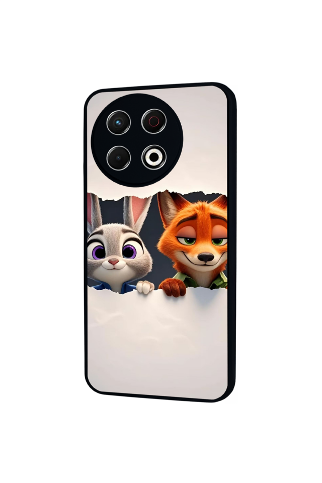 Tecno Spark 30 Pro Uyumlu Zootropolis Tasarımlı Glossy Premium Kılıf