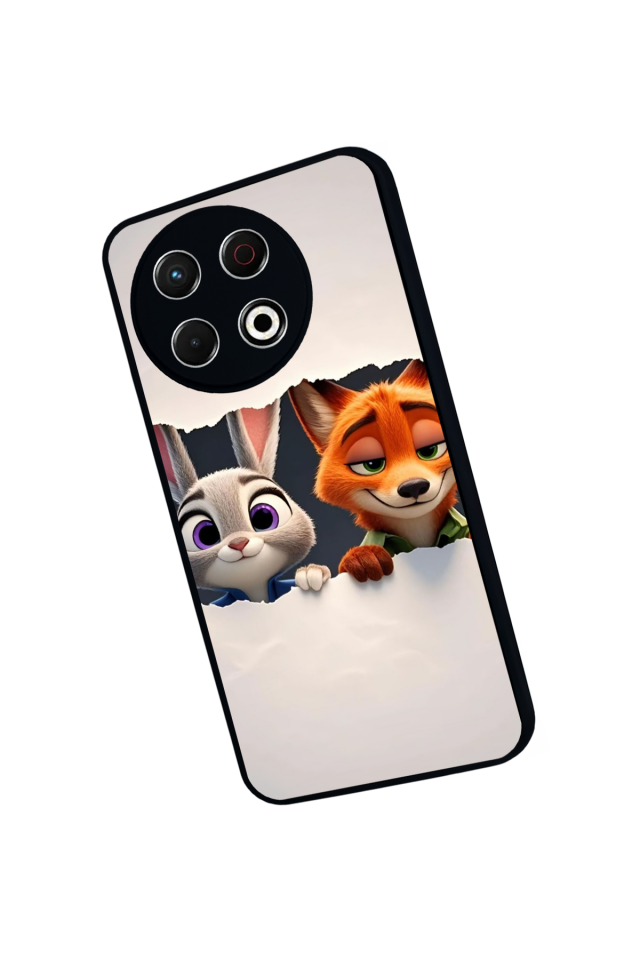 Tecno Spark 30 Pro Uyumlu Zootropolis Tasarımlı Glossy Premium Kılıf