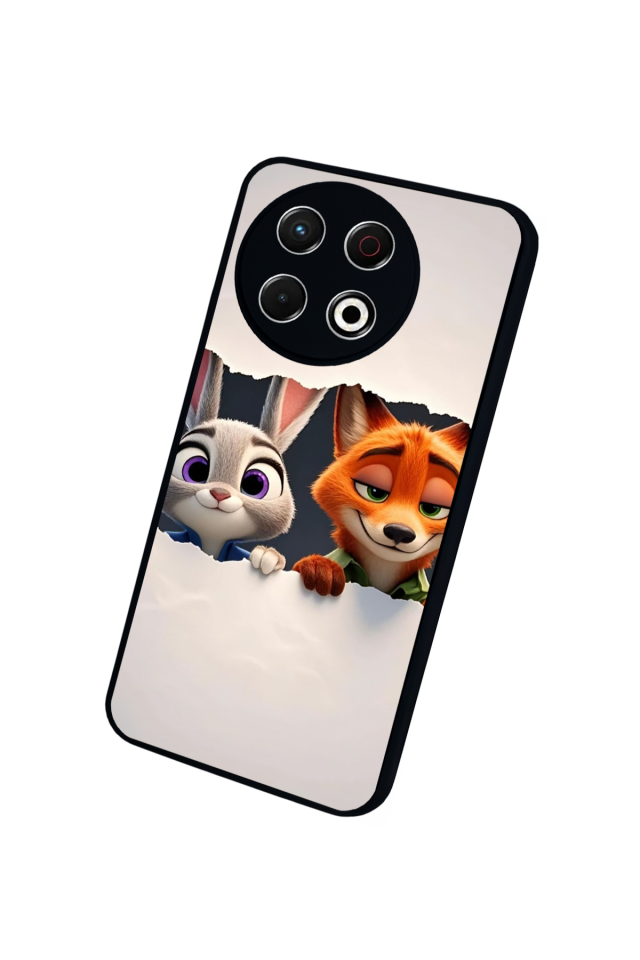 Tecno Spark 30 Pro Uyumlu Zootropolis Tasarımlı Glossy Premium Kılıf