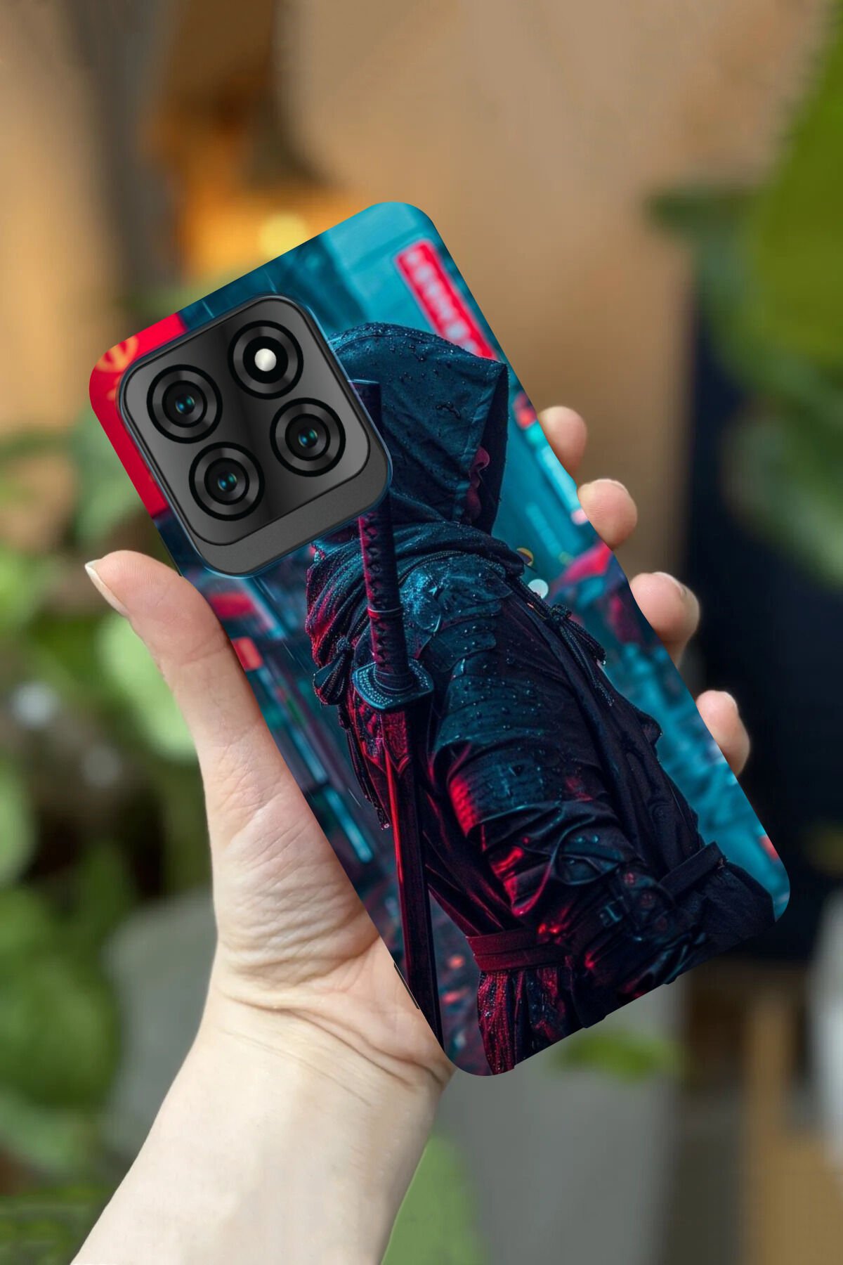 Reeder S71 Uyumlu Kamera Korumalı Samurai Desenli HD Baskılı Silikon Kılıf