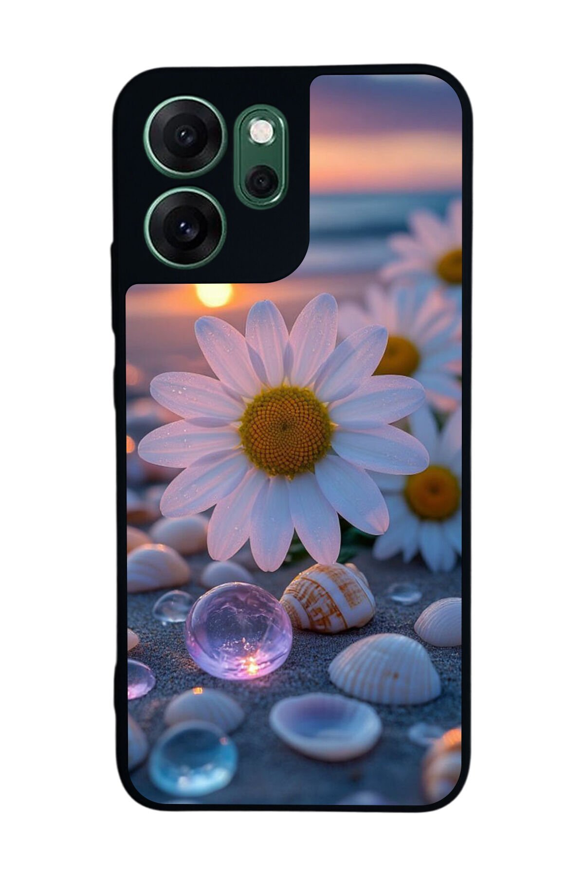 Oppo Reno 14F Uyumlu Cicek Tasarımlı Glossy Premium Kılıf
